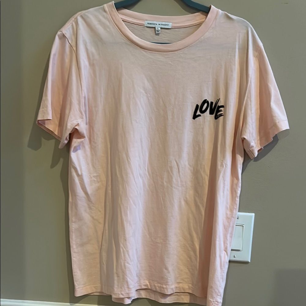 Rebecca Minkoff Pink 'Love' Short Sleeve Tee
